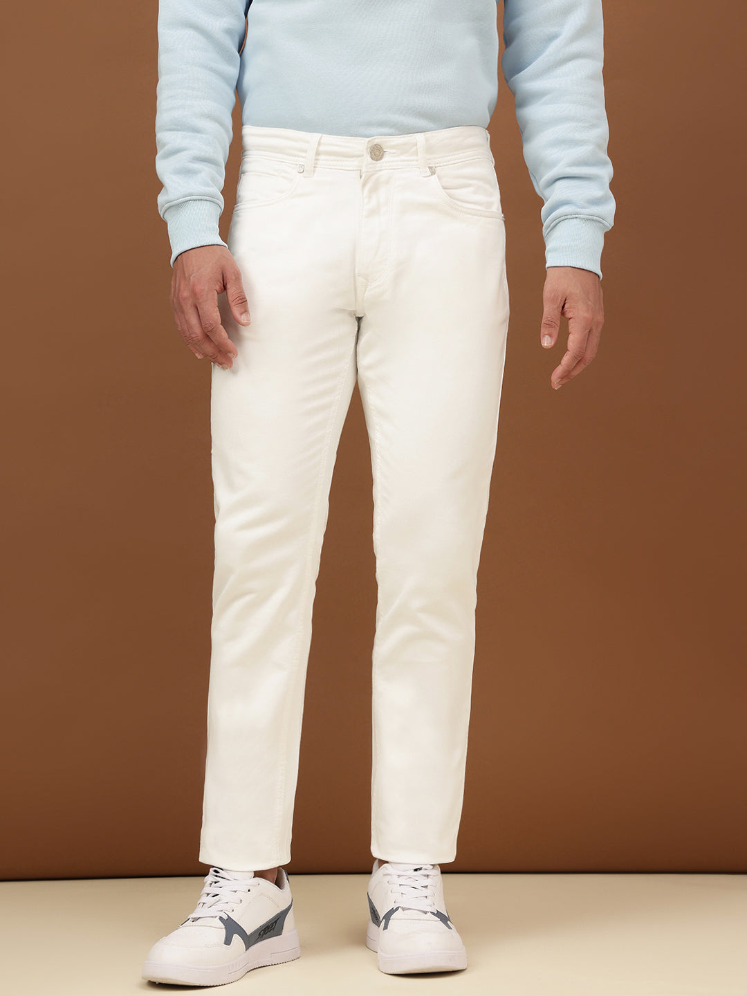 Mango White Slim Tapered Jeans Men White Slim Fit Jeans