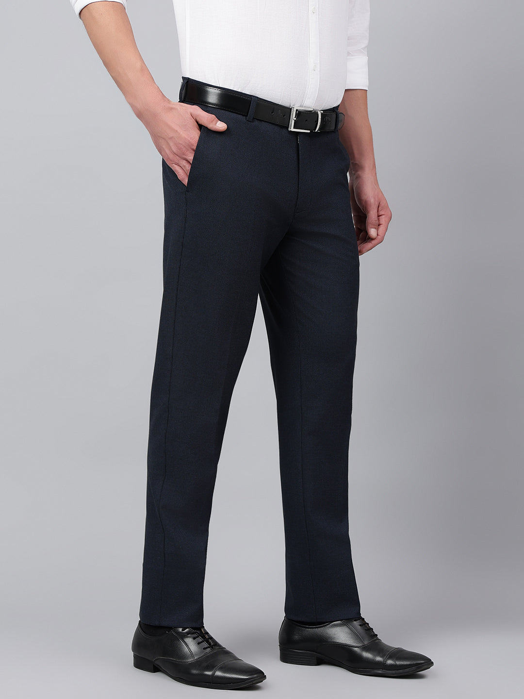 men-navy-micro-check-standard-fit-solid-formal-trouser-rlss24f-0014-navy