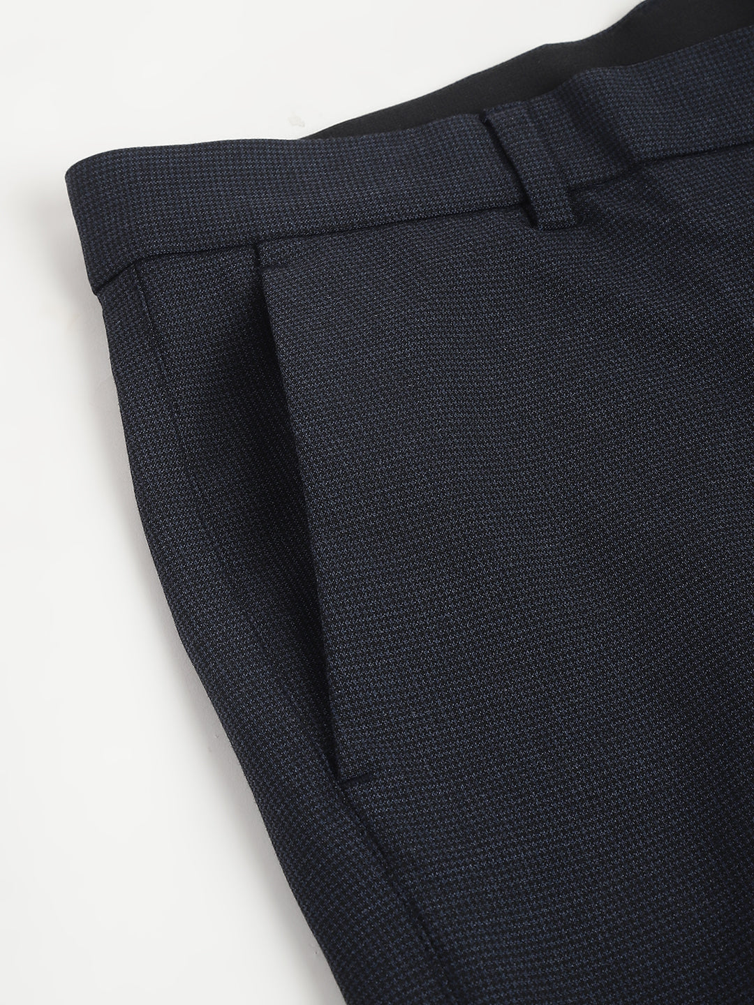 men-navy-micro-check-standard-fit-solid-formal-trouser-rlss24f-0014-navy