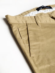 Men Khaki Slim Fit Mid Rise Solid Casual Trouser