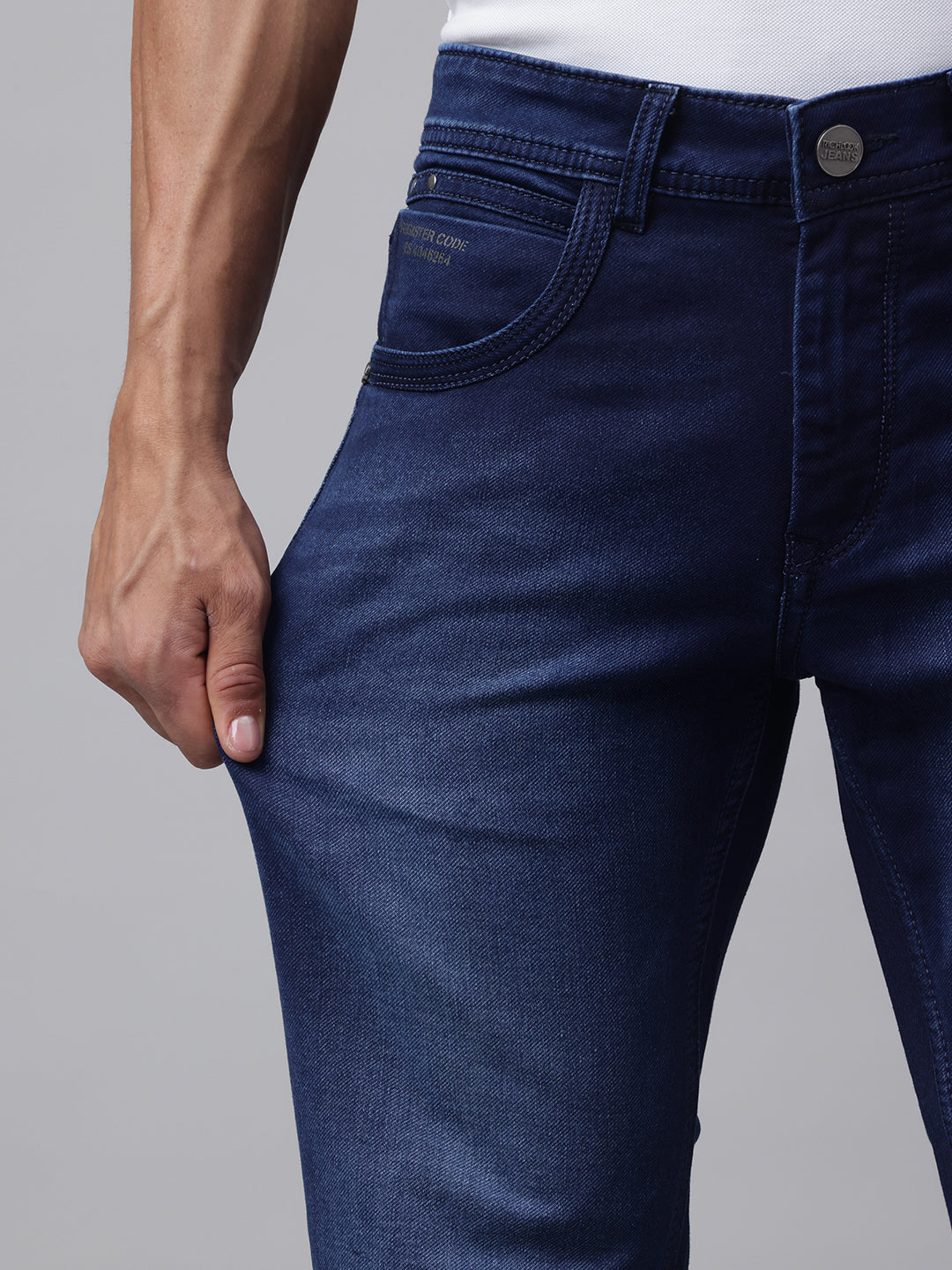 Men Indigo Denim Jeans Effortless Style Everyday Comfort