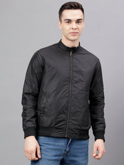 Men Coffee Standard Fit Checked Reversible Jacket