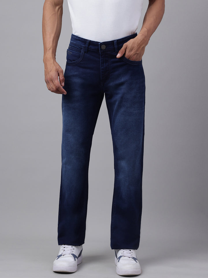 Men Indigo Denim Jeans Effortless Style Everyday Comfort