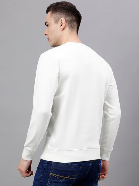 Men Off White Standard Fit Printed Sweat Shirt