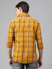 Men Amber Regular Fit Checkered Spread Collar Casual Shirt