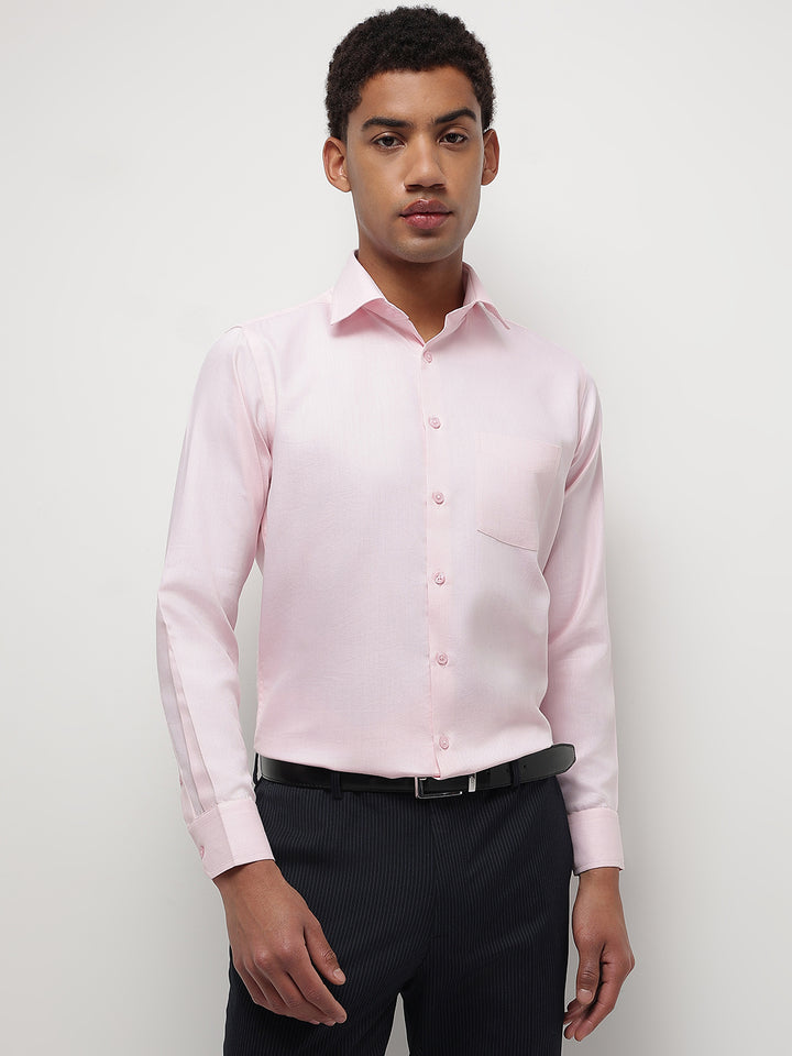 Men Pink Formal Shirt Elegant Style Everyday Comfort