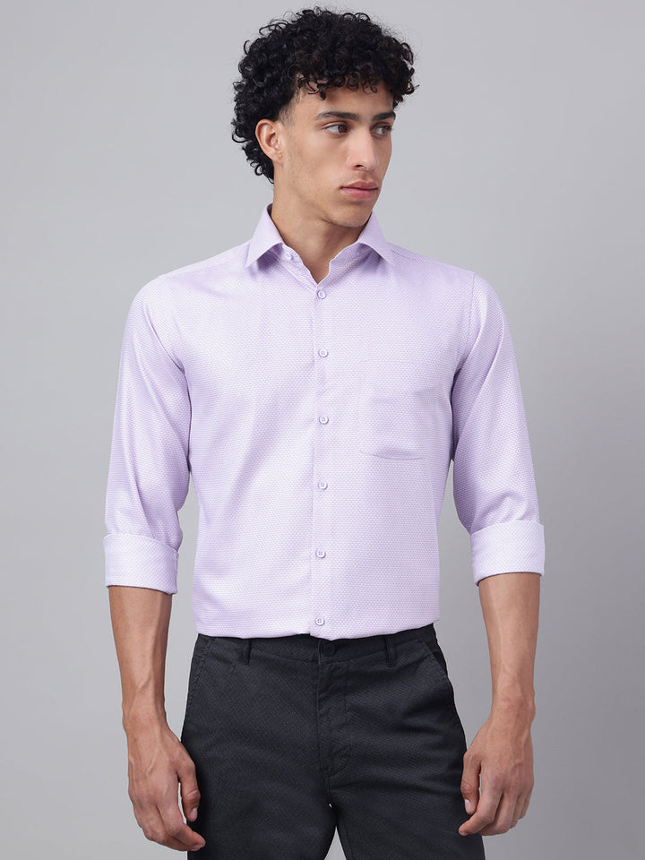Men Lilac Club Wear Shirt Bold Hue Effortless Glam