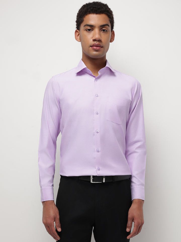 Men Lilac Full Sleeve Formal Shirt