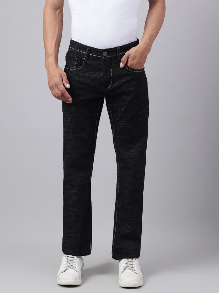 Men's Black Slim Fit Denim Jeans, Classic Style, Ultimate Comfort