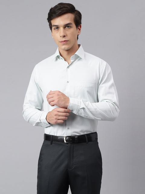 Men Green Regular Fit Checkered Formal Shirt