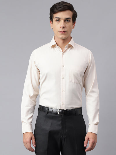 Men Yellow Regular Fit Checkered Formal Shirt