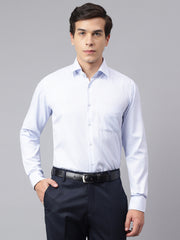 Men Blue Regular Fit Checkered Formal Shirt