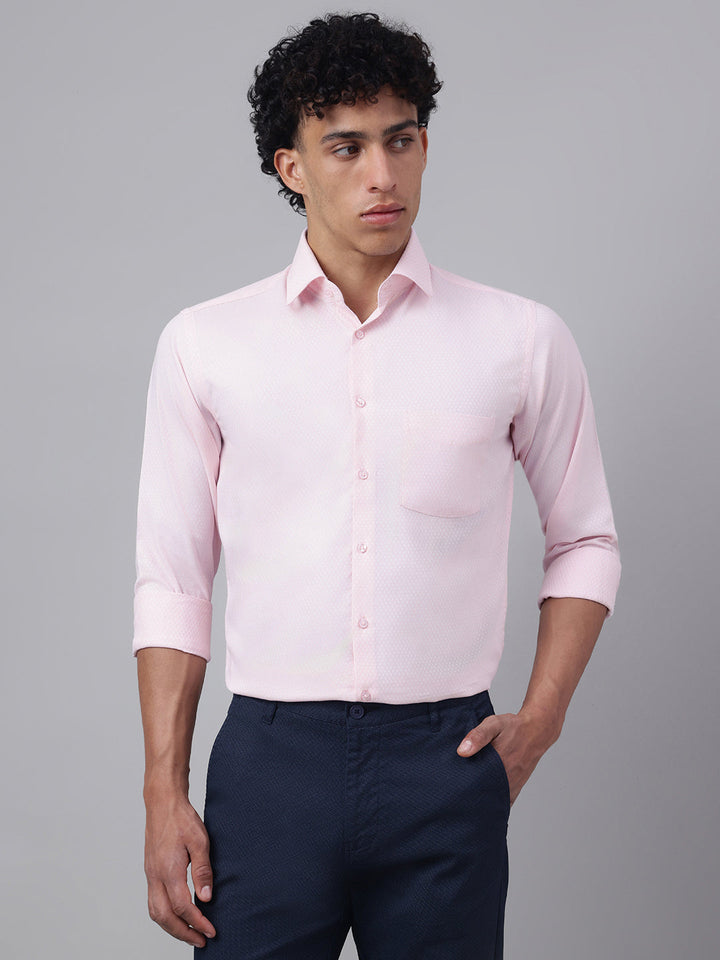 Men Pink Club Wear Shirt Bold Shine Effortless Style
