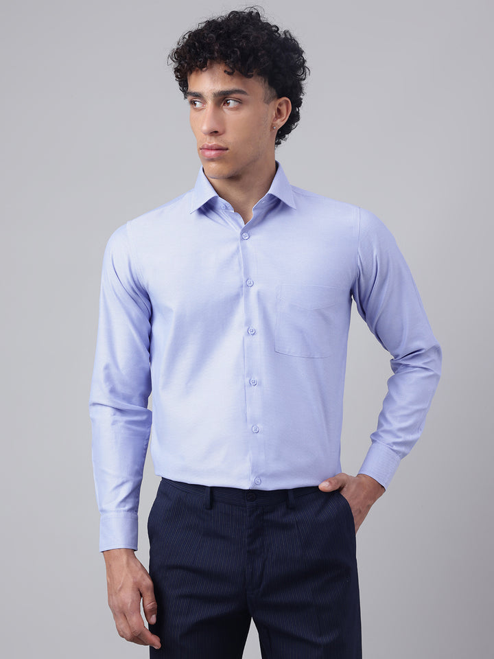 Men Blue Full Sleeve Formal Shirt