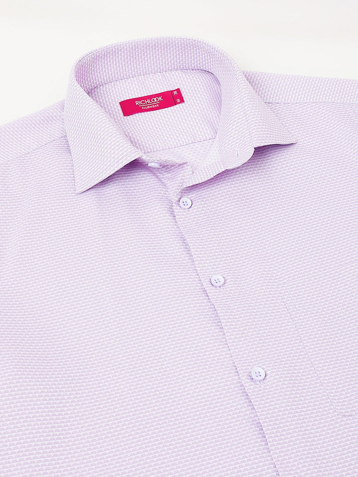 Men Lilac Club Wear Shirt Bold Hue Effortless Glam