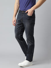 Men Dark Indigo Slim Fit Mid Rise Clean Look Strechable Jeans