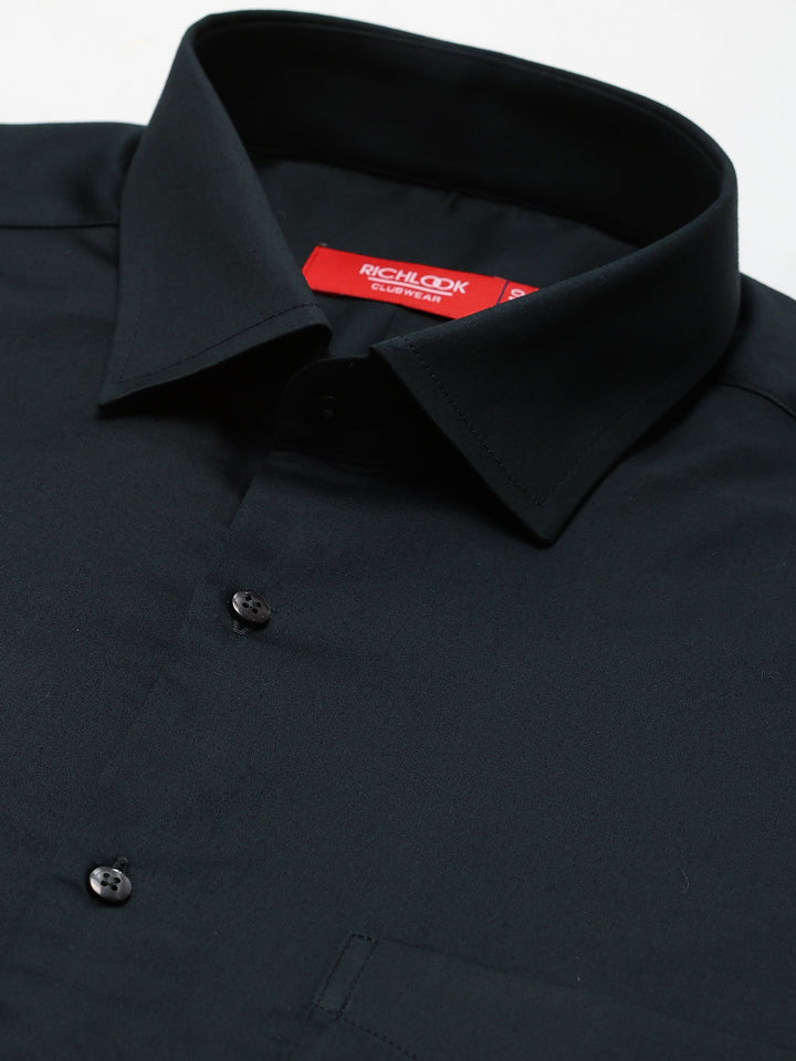 Men Solid Cotton Lycra Formal Shirt