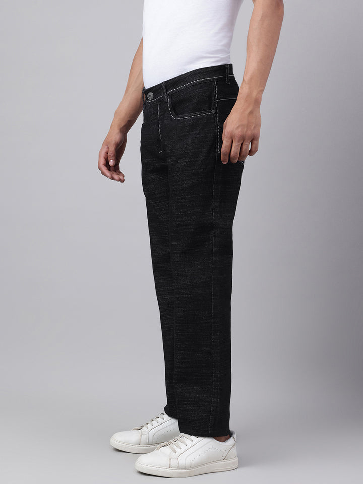 Men's Black Slim Fit Denim Jeans, Classic Style, Ultimate Comfort