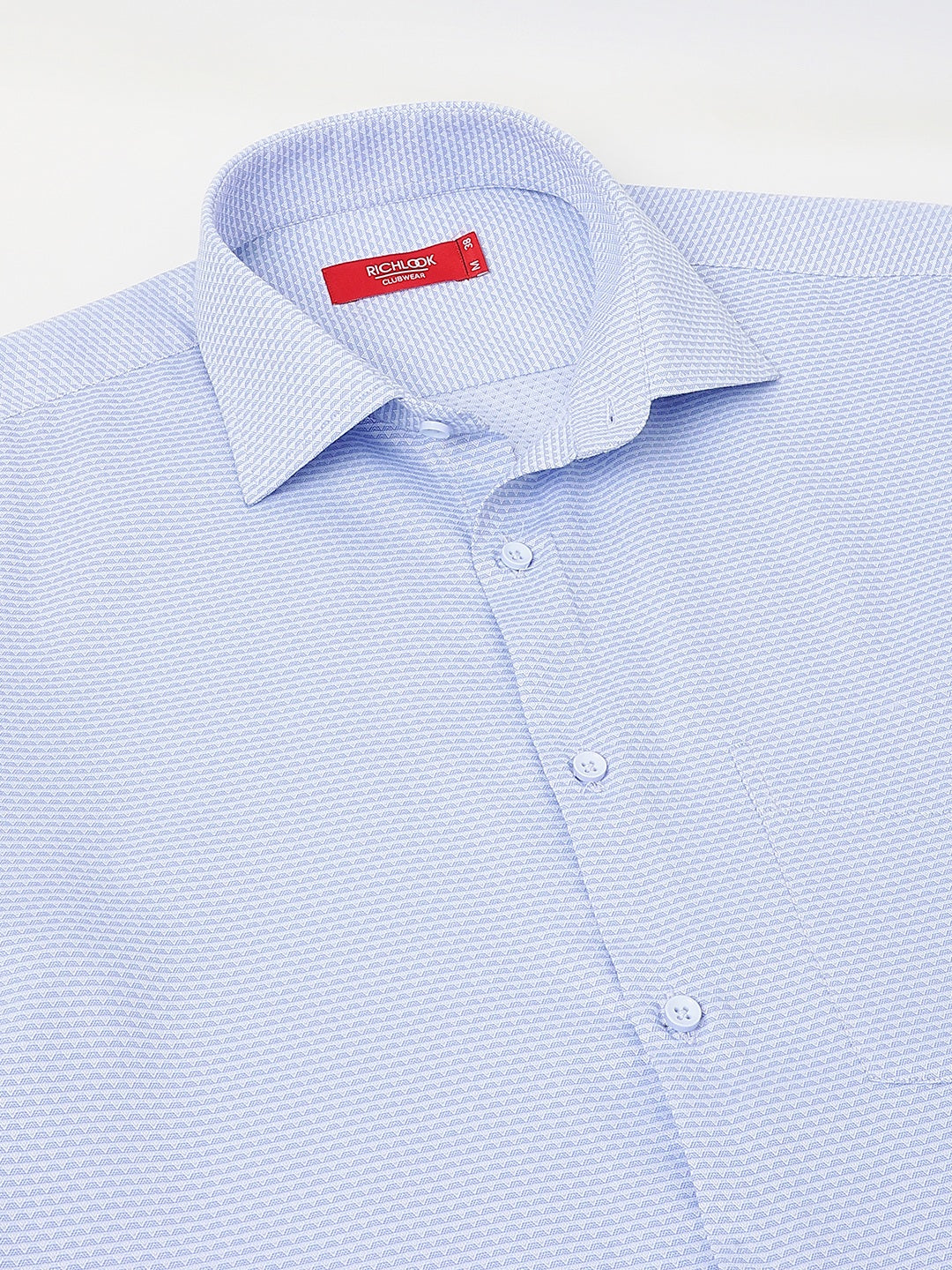 Men Sky Blue Club Wear Shirt Cool Glow Effortless Style