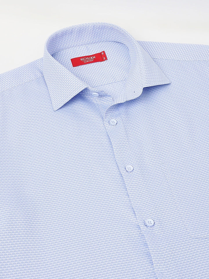 Men Sky Blue Club Wear Shirt Cool Glow Effortless Style