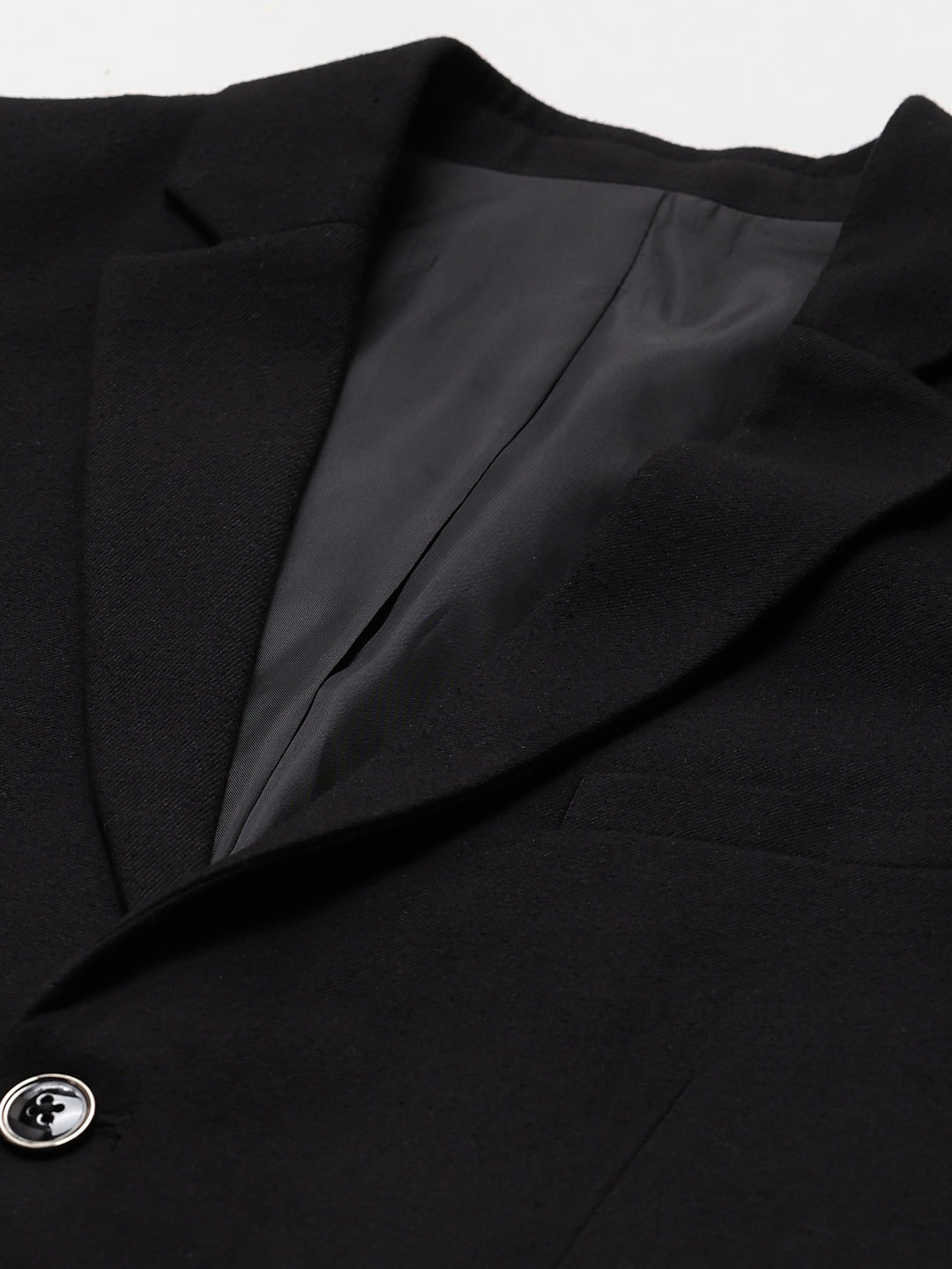 Men's Classic Black Tailored Notch Lapel Blazer