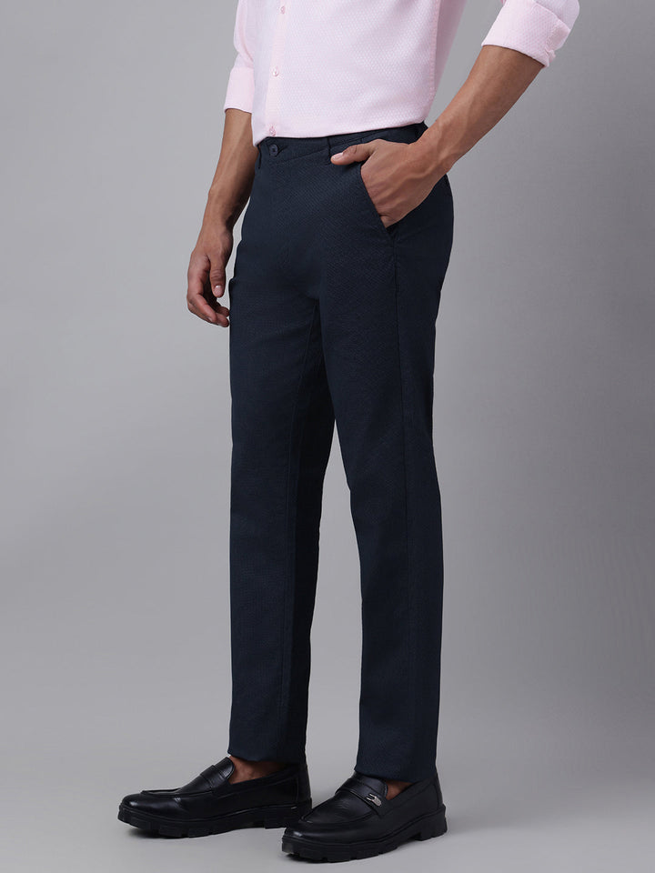 Men Navy Casual Trousers Classic Style Unmatched Comfort