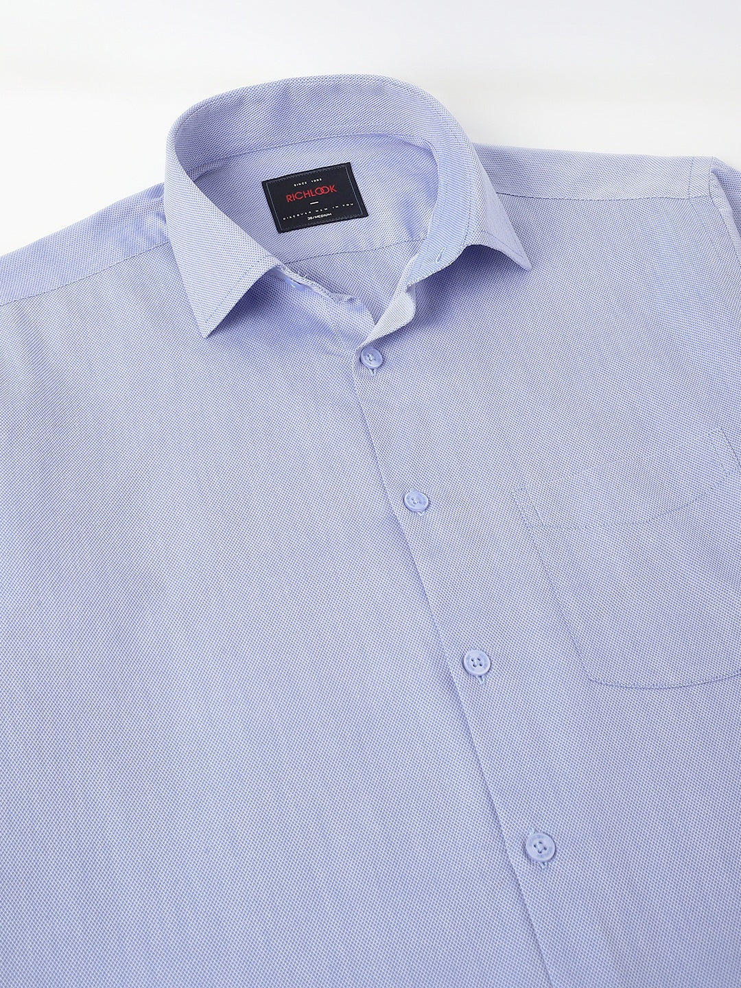 Men Blue Regular Fit Solid Formal Shirt