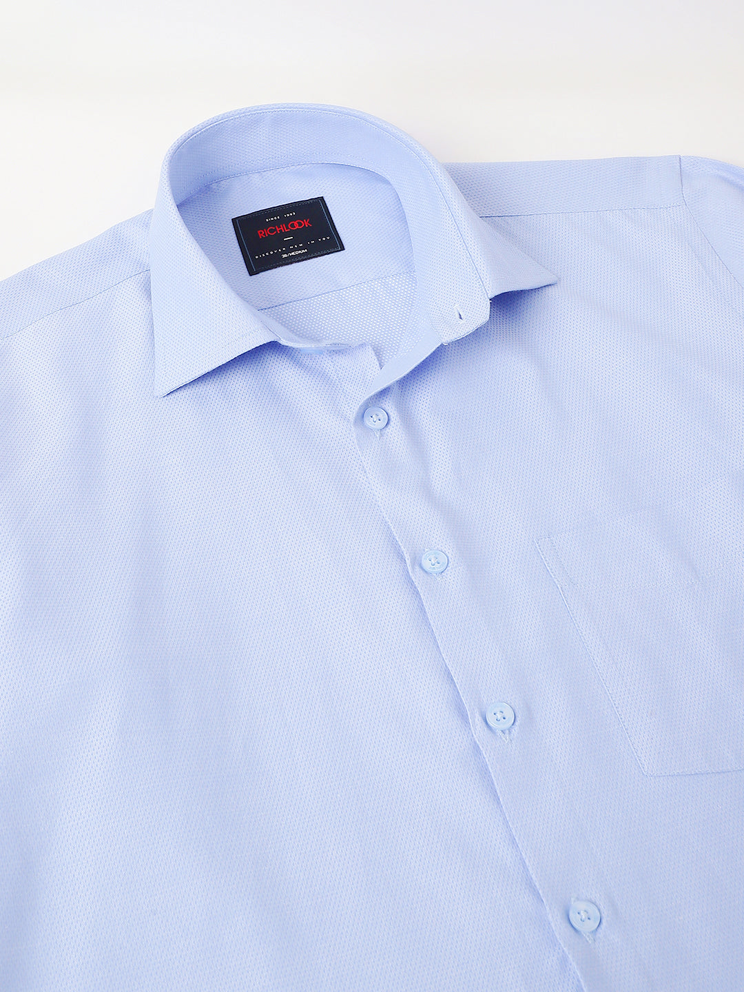 Men Powder Blue Full Sleeve Formal Shirt