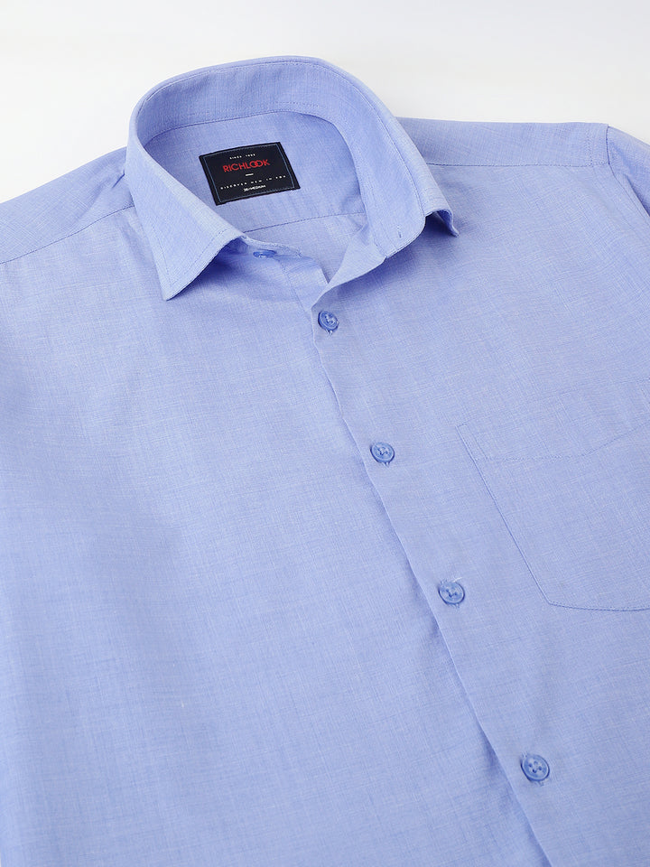 Men Blue Full Sleeve Formal Shirt