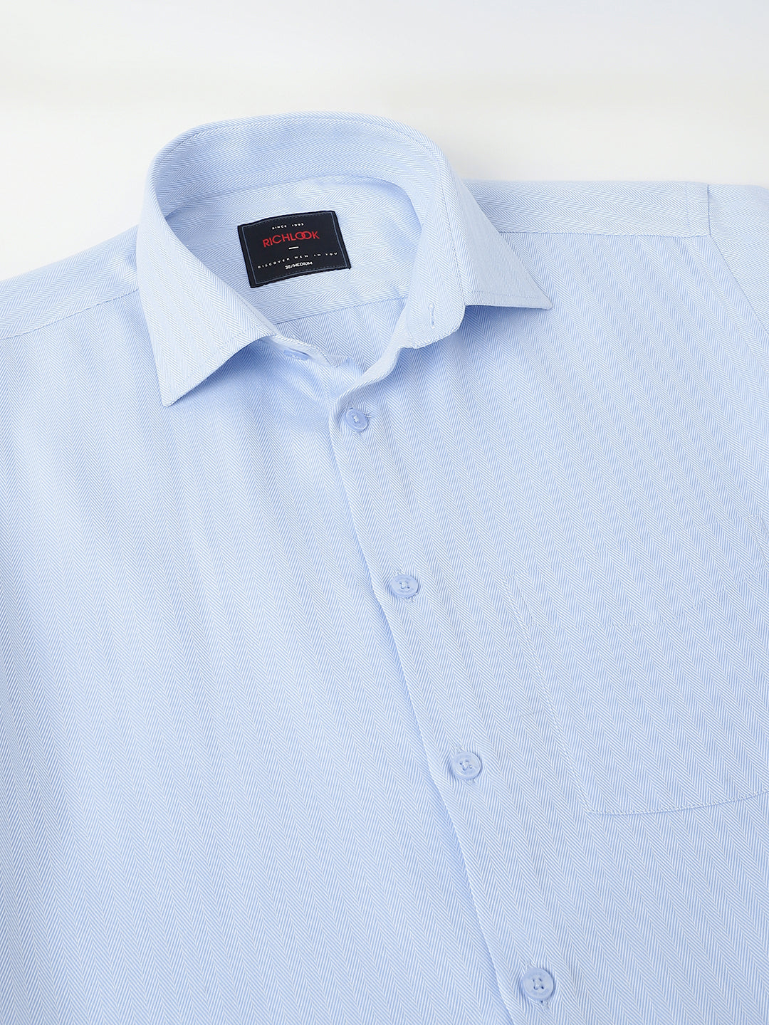 Men Powder Blue Formal Shirt Cool Tone Sharp Look