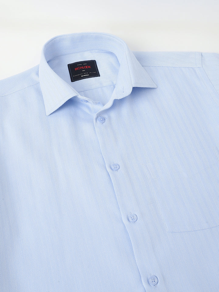 Men Powder Blue Formal Shirt Cool Tone Sharp Look