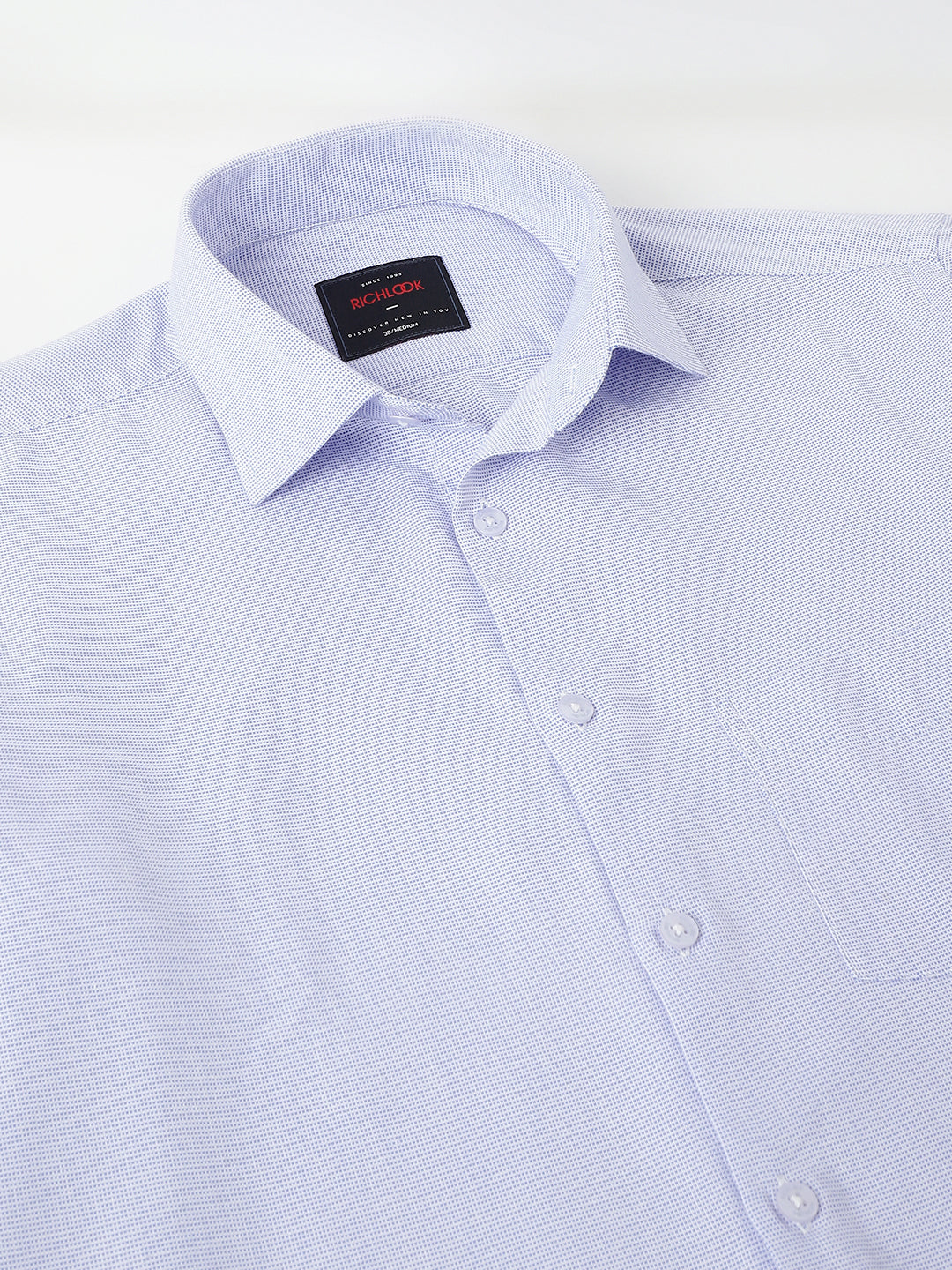 Men White Sky Full Sleeve Formal Shirt