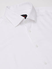 Men White Regular Fit Solid Formal Shirt