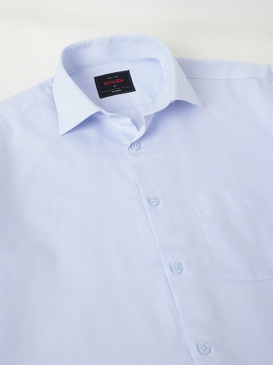 Men Sky Blue Full Sleeve Formal Shirt