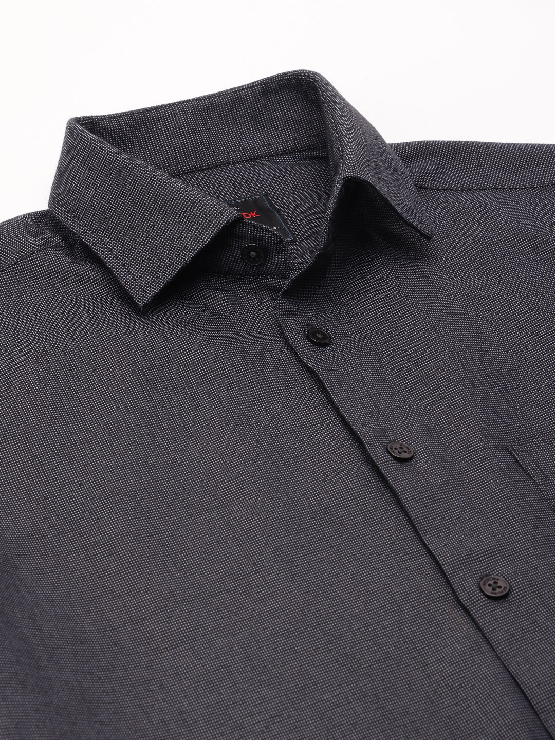 Men Dark Grey Full Sleeve Formal Shirt