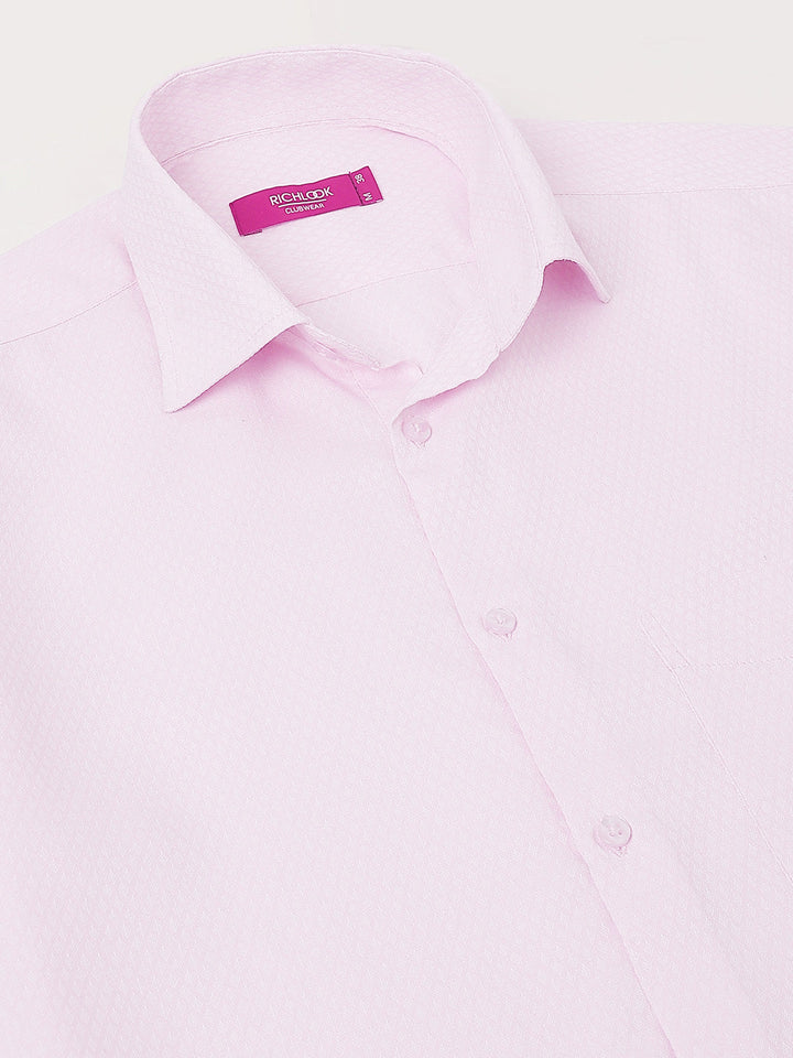 Men Pink Club Wear Shirt Bold Shine Effortless Style