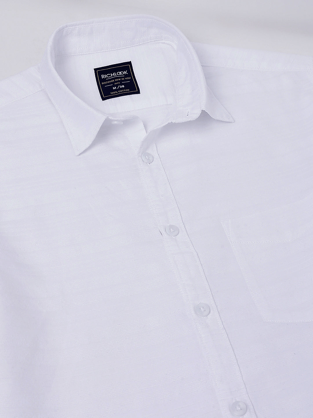 Men White Casual Shirt Fresh Look Everyday Comfort
