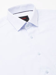 Men Sky Regular Fit Solid Formal Shirt