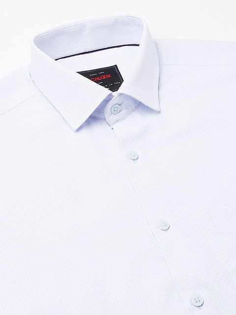 Men Sky Regular Fit Solid Formal Shirt