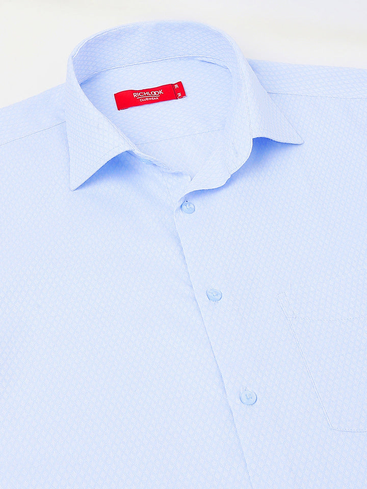 Men Sky Blue Club Wear Shirt Fresh Shine Party Ready