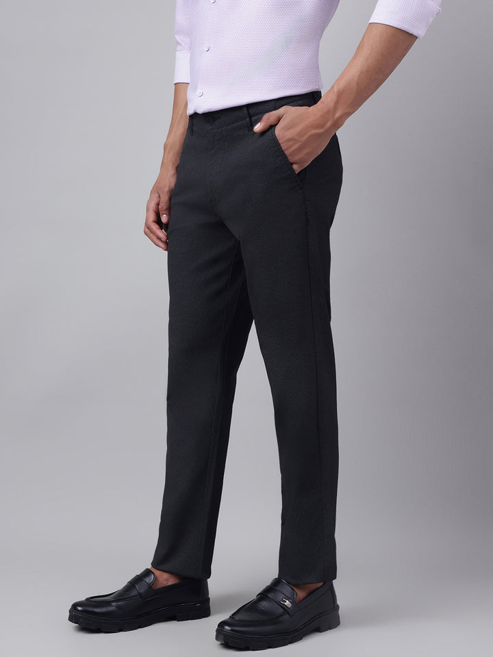 Men Black Casual Trousers Timeless Style Everyday Comfort