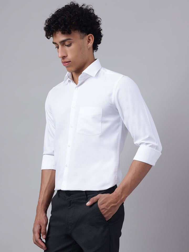 Men White Club Wear Shirt Timeless Shine Party Perfect