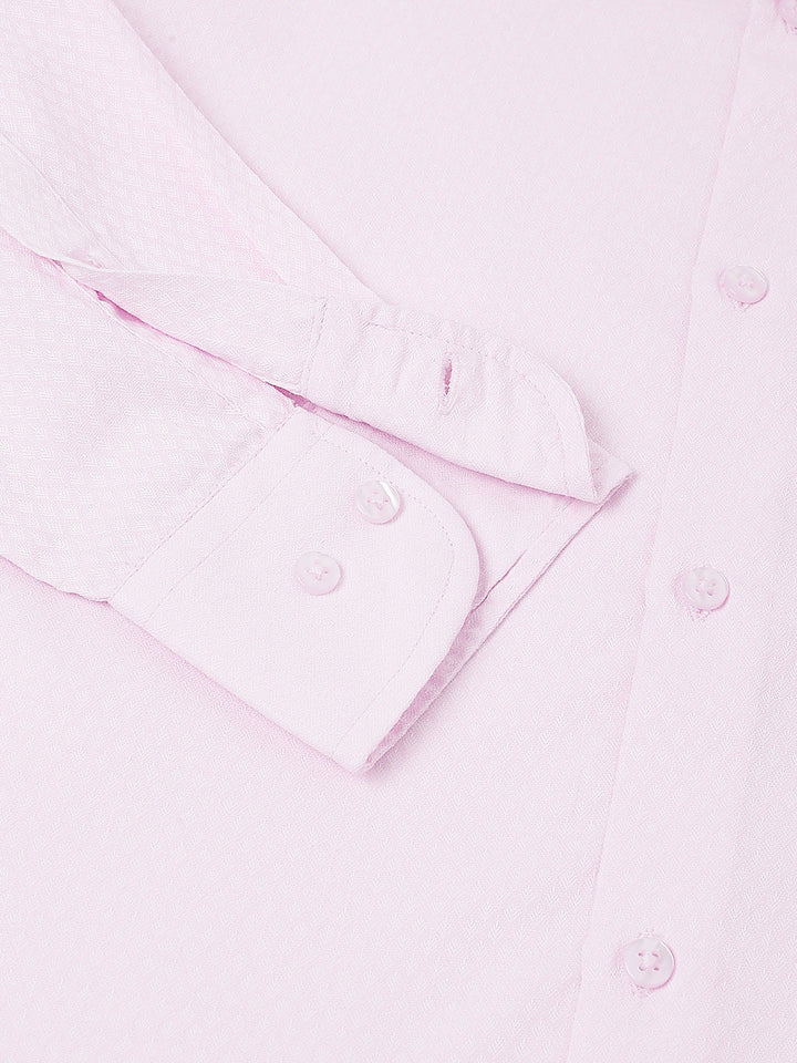 Men Pink Club Wear Shirt Bold Shine Effortless Style