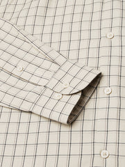 Men Beige Regular Fit Checkered Formal Shirt