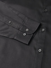 Men Black Regular Fit Solid Formal Shirt