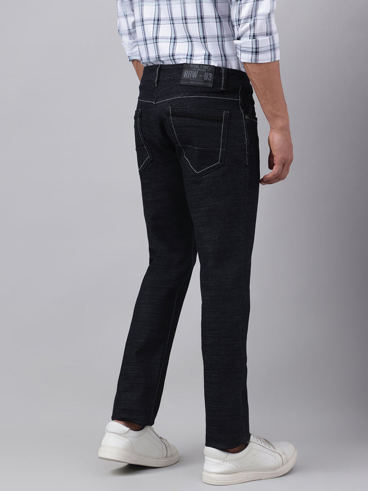 Men's Black Slim Fit Denim Jeans, Bold Look, All-Day Comfort