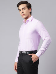 Men Lilac Regular Fit Solid Formal Shirt