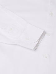 Men White Regular Fit Solid Formal Shirt