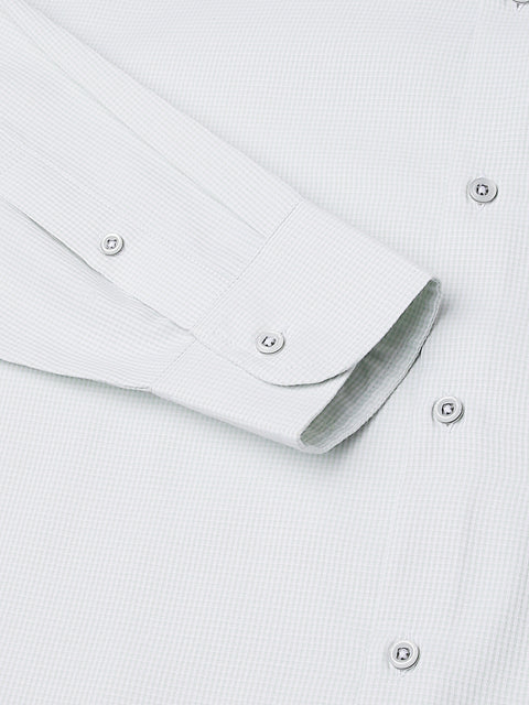 Men Green Regular Fit Checkered Formal Shirt