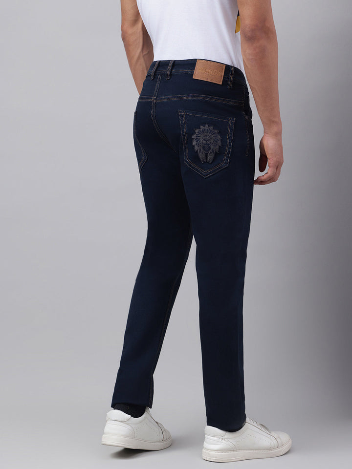 Men's Raw Blue Slim Fit Denim Jeans, Classic Fit, Modern Comfort